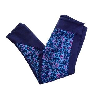 FABLETICS Women's Leggings Stretch Navy Blue Multicolor Active Yoga Work-Out XS